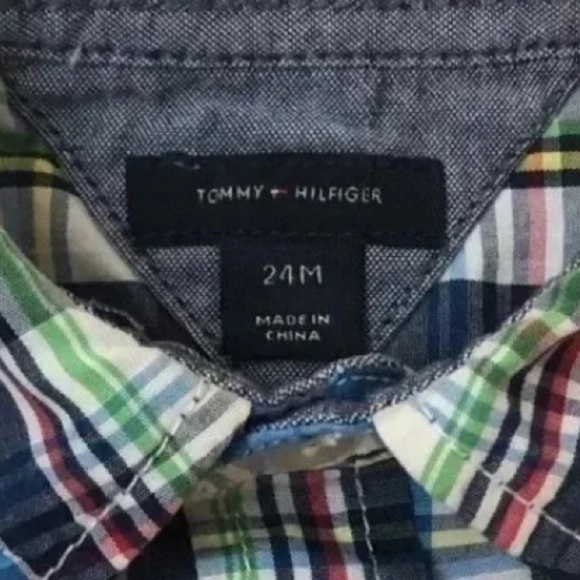 Tommy Hilfiger Toddler Plaid Collard Shirt - Picture 6 of 6